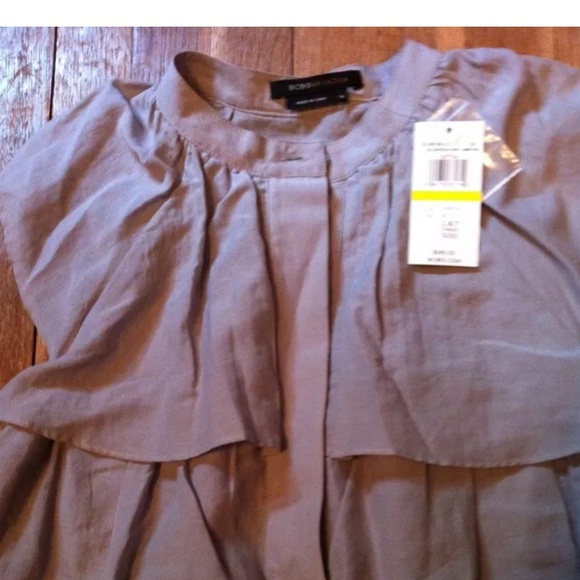 NWT BCBG Grey Ruffled Dress - Picture 4 of 5